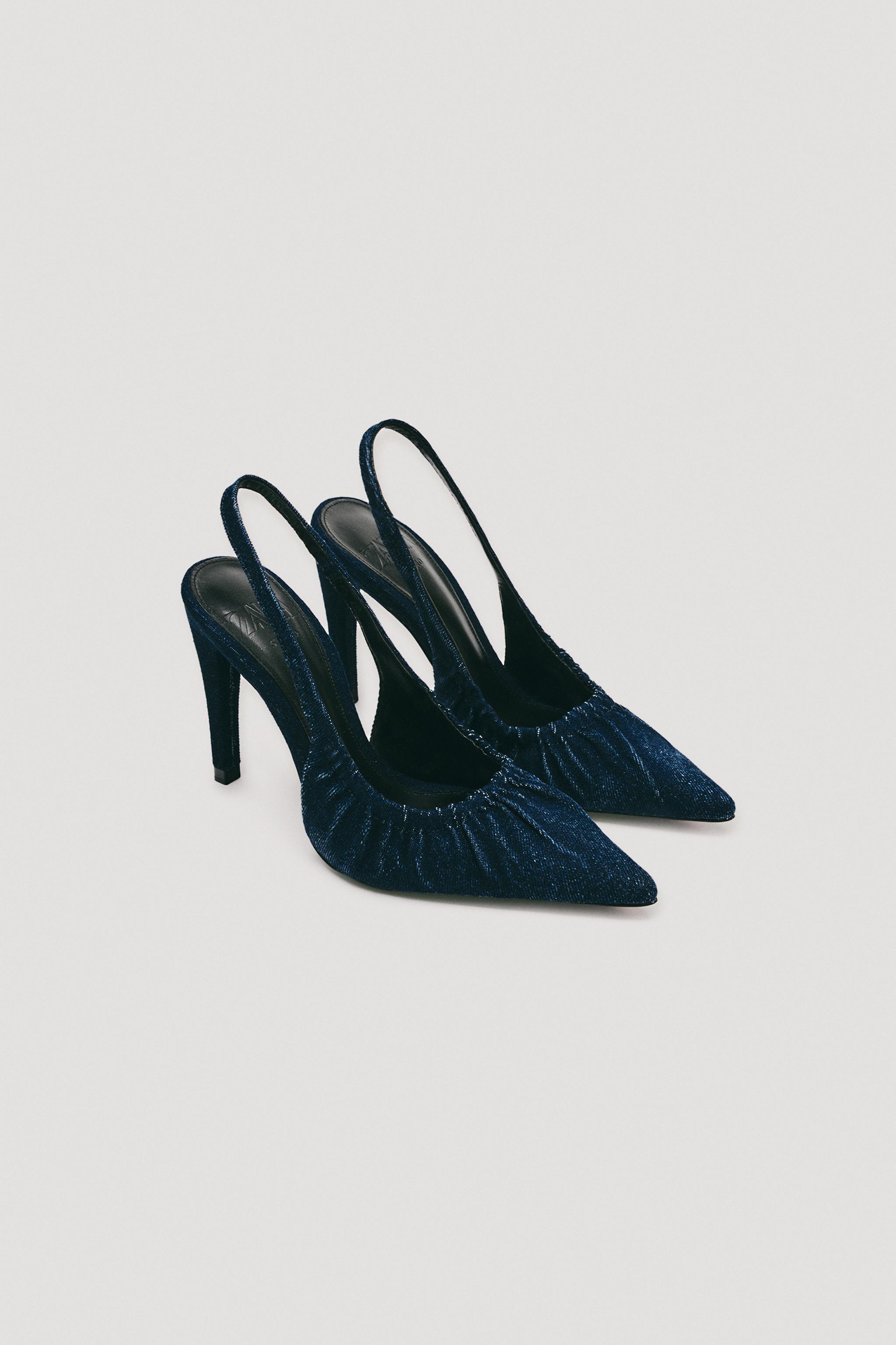 LIMITED EDITION DENIM SLINGBACK HEELS